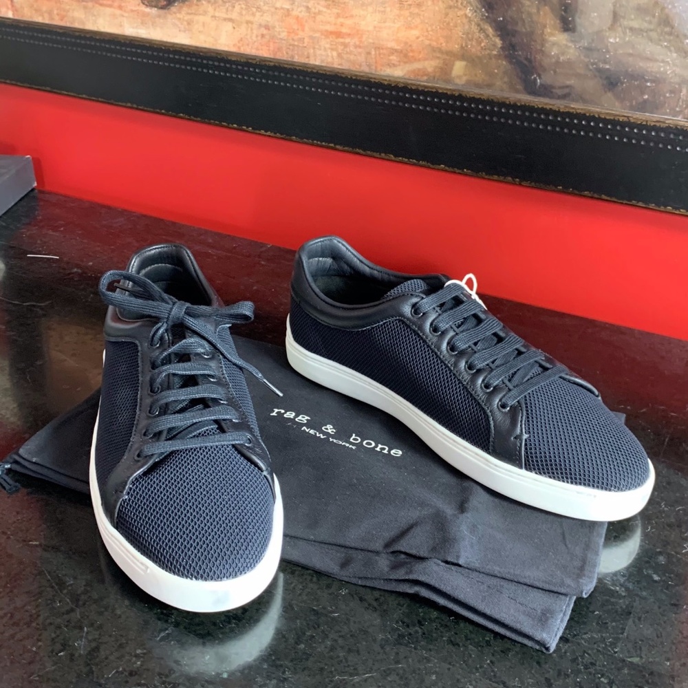 Rag & Bone NIB leather-trimmed sneakers 10 - Picture 15 of 16